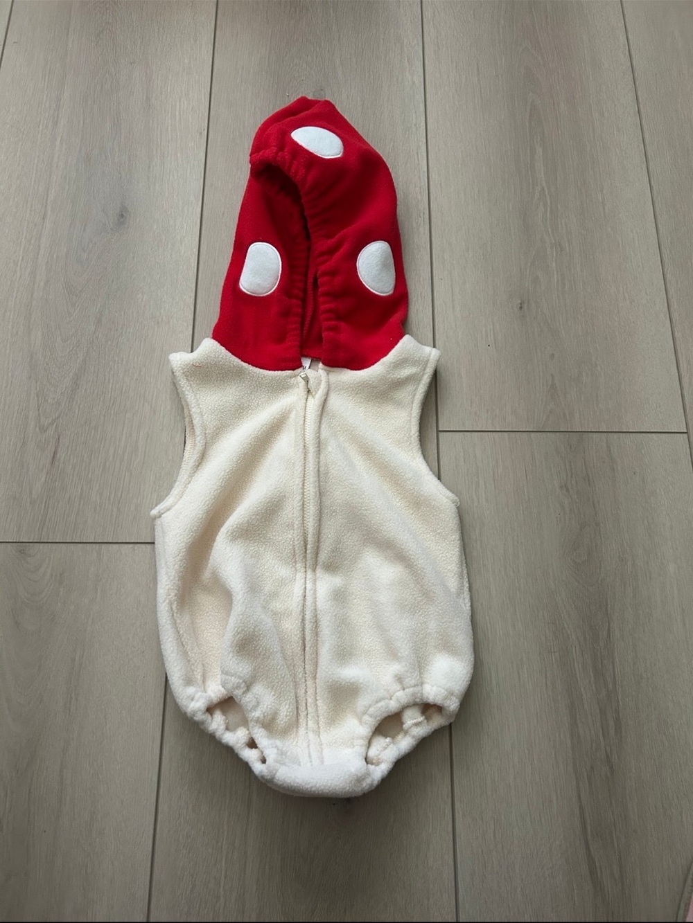 Mushroom Baby Costume Vest
Hood 6-12 Months Red White
Fleece